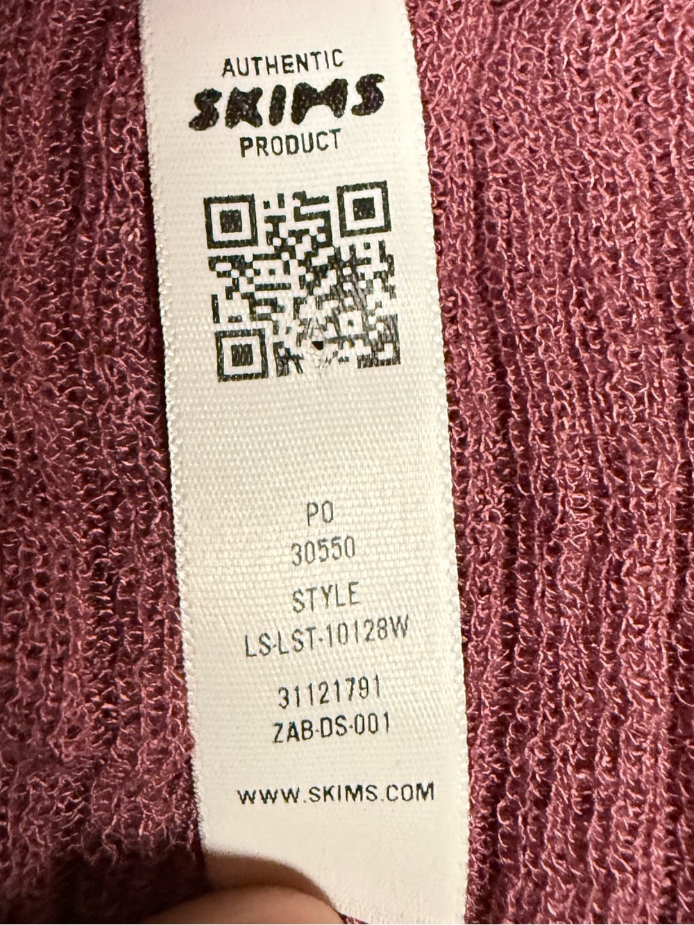 SKIMS Ribbed Classic Casual Henley Sweater in Dusty Rose Pink Athleisure - Picture 8 of 9